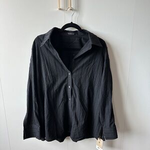 MOTF Black Button Down Shirt
